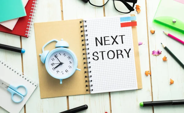 What Next Your Story Concept Testo Next Story Notebook — Foto Stock