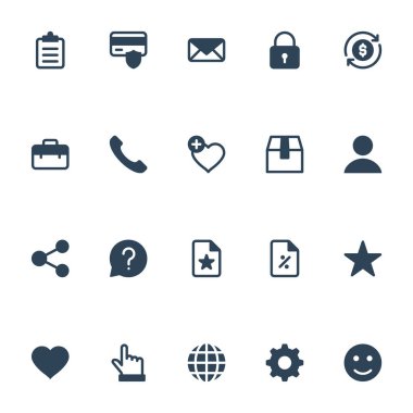 E-ticaret için simge simgeleri.