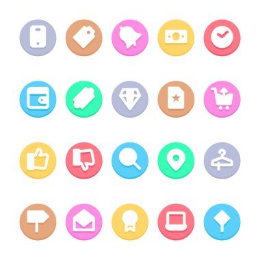 Kara Cuma için çember renk simgeleri.