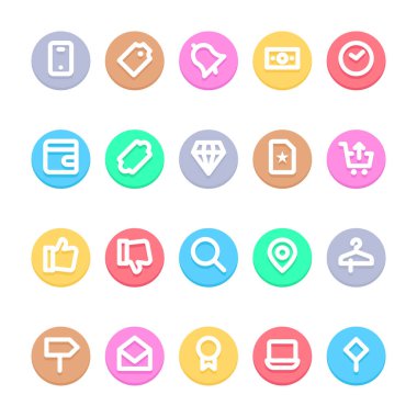 Kara Cuma için çember renk özet simgeleri.