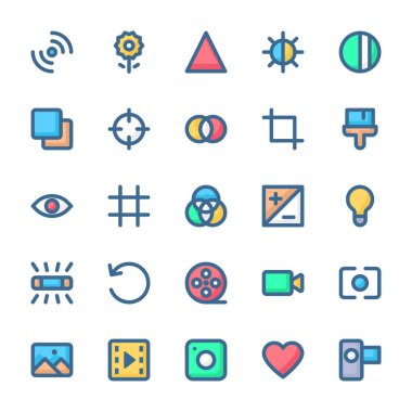 Kamera için renk özeti simgeleri dolduruldu.