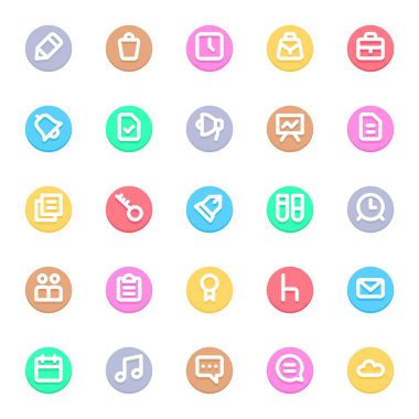 Eğitim için çember renk özet simgelerini çiz.