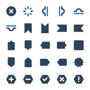 İşaret & sembolü için iki renk simgesi.