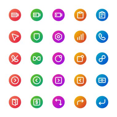 ui ux için renk simgeleri.