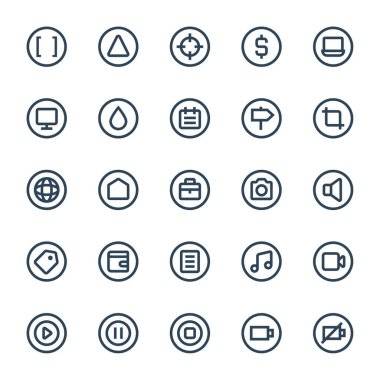 ui ux için taslak simgeleri.