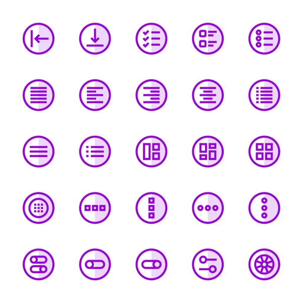 Uxの紫色のアウトラインアイコン — ストックベクタ