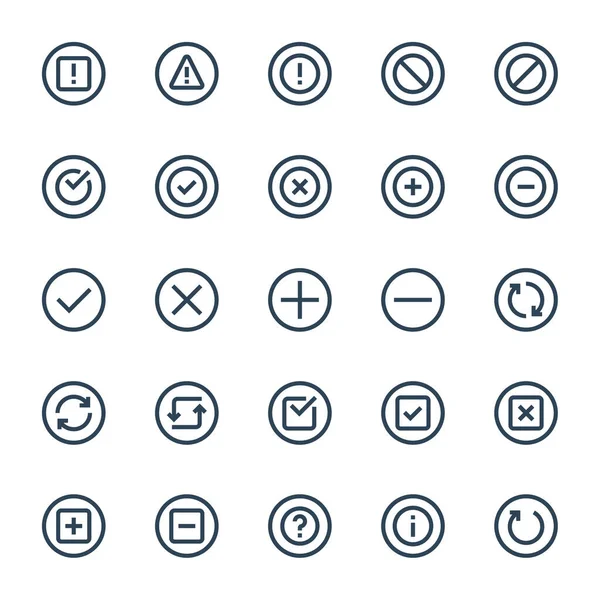 Badge Outline Iconen Voor — Stockvector