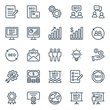 Seo & web için özet simgeleri.