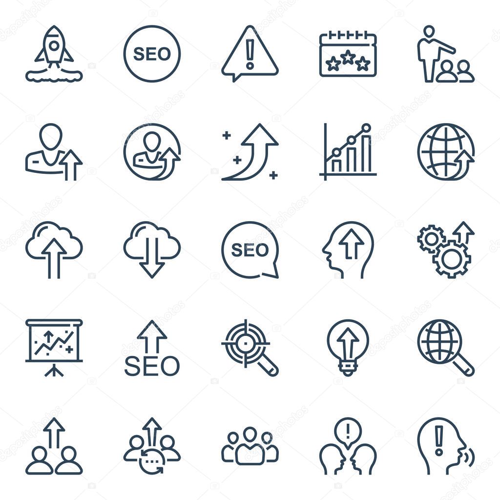 Outline icons for seo & web.
