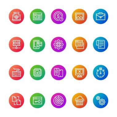 Seo & geliştirme için renk simgeleri.