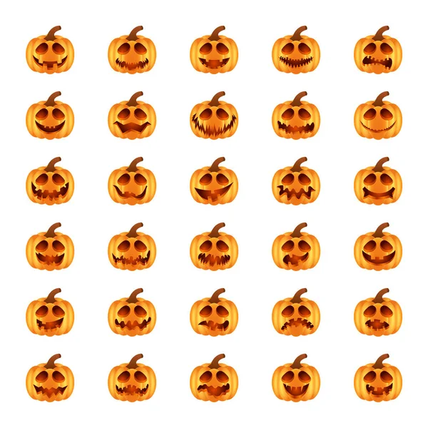 Iconos Color Degradado Para Calabaza — Archivo Imágenes Vectoriales