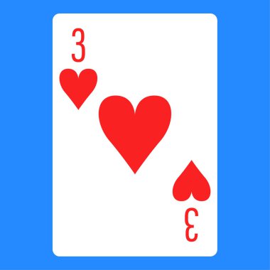 Poker kartı için düz renk simgesi.