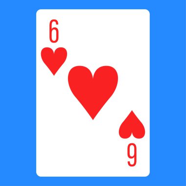 Poker kartı için düz renk simgesi.