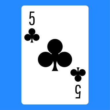 Poker kartı için düz renk simgesi.