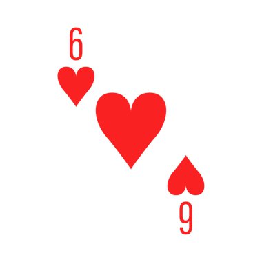 Poker kartı için düz renk simgesi.