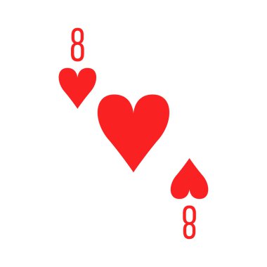 Poker kartı için düz renk simgesi.