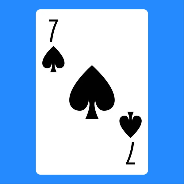 Vlakke Kleur Pictogram Voor Poker Kaart — Stockvector