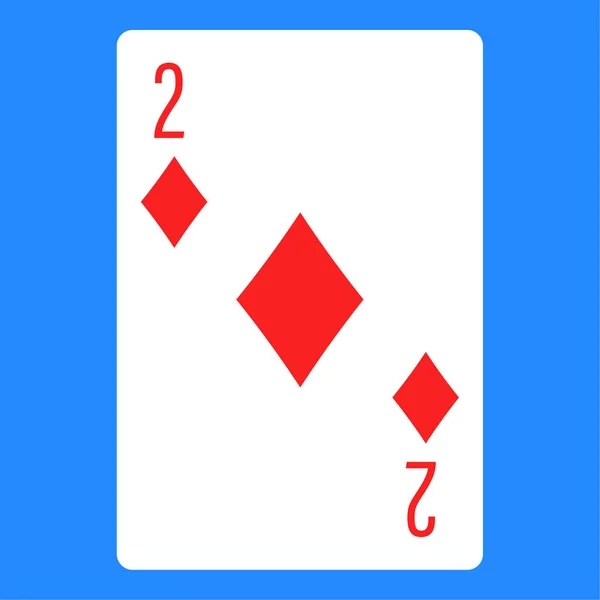 Płaska Ikona Koloru Karty Pokerowej — Wektor stockowy