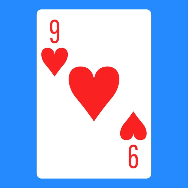 Flaches Farbsymbol Für Pokerkarte — Stockvektor