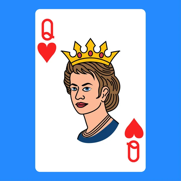 Vlakke Kleur Pictogram Voor Poker Kaart — Stockvector