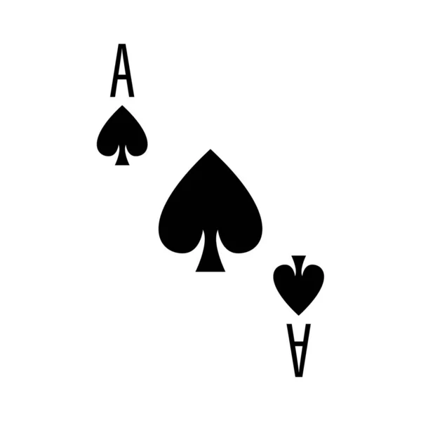 Vlakke Kleur Pictogram Voor Poker Kaart — Stockvector