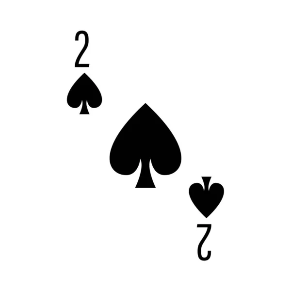 Ícone Cor Plana Para Cartão Poker — Vetor de Stock