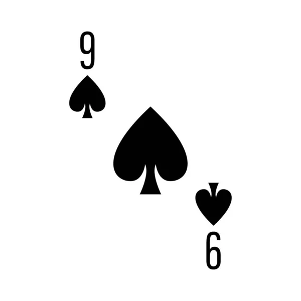 Vlakke Kleur Pictogram Voor Poker Kaart — Stockvector