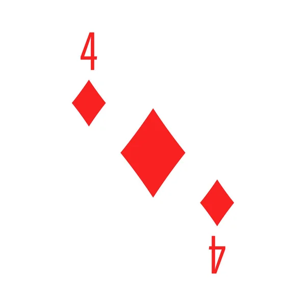 Lapos Színű Ikon Póker Kártya — Stock Vector