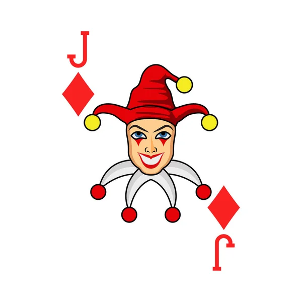 Vlakke Kleur Pictogram Voor Poker Kaart — Stockvector