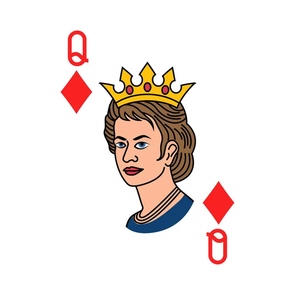 Vlakke Kleur Pictogram Voor Poker Kaart — Stockvector