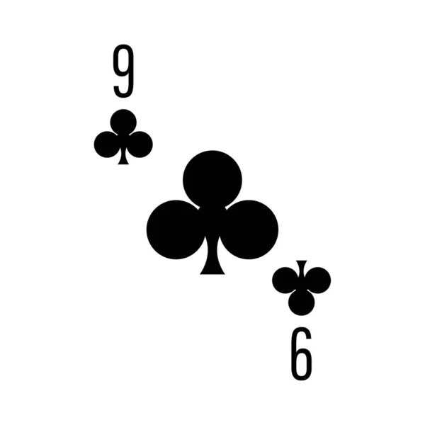 Lapos Színű Ikon Póker Kártya — Stock Vector