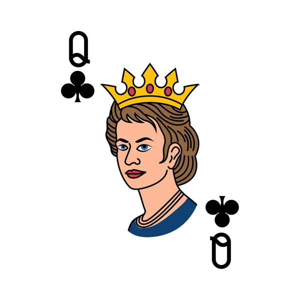 Vlakke Kleur Pictogram Voor Poker Kaart — Stockvector