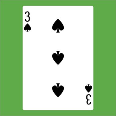 Poker kartı için düz renk simgesi.