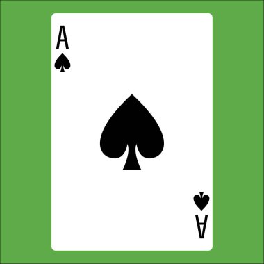 Poker kartı için düz renk simgesi.