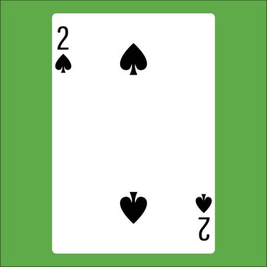 Poker kartı için düz renk simgesi.