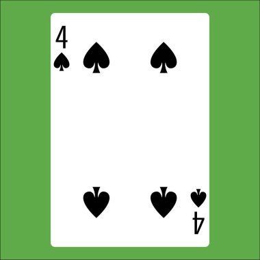 Poker kartı için düz renk simgesi.