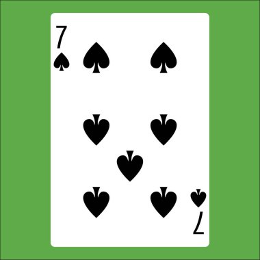 Poker kartı için düz renk simgesi.