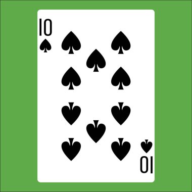 Poker kartı için düz renk simgesi.