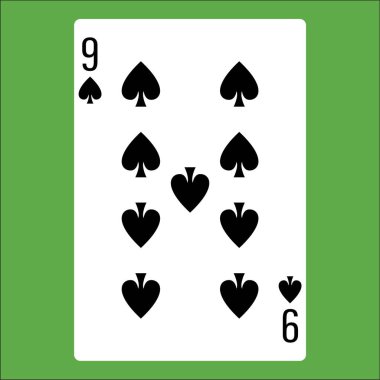 Poker kartı için düz renk simgesi.