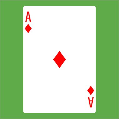 Poker kartı için düz renk simgesi.