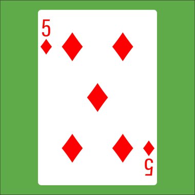 Poker kartı için düz renk simgesi.