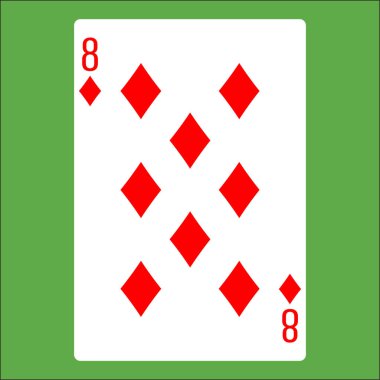 Poker kartı için düz renk simgesi.