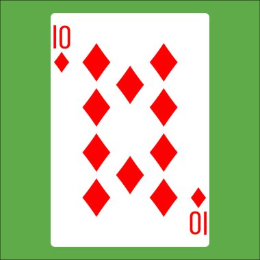 Poker kartı için düz renk simgesi.