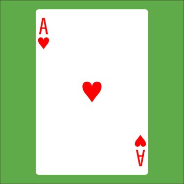 Poker kartı için düz renk simgesi.