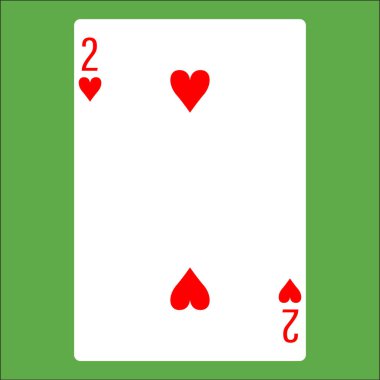 Poker kartı için düz renk simgesi.