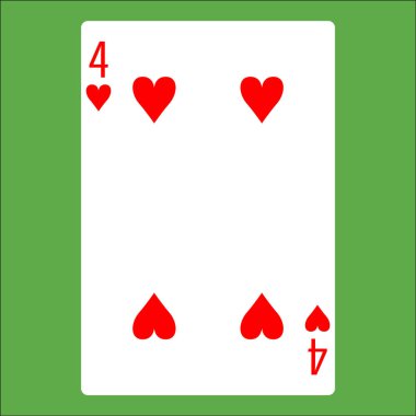 Poker kartı için düz renk simgesi.