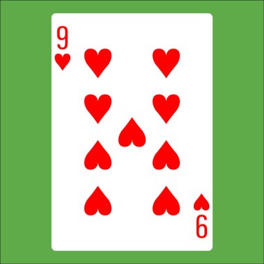 Poker kartı için düz renk simgesi.