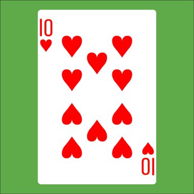 Poker kartı için düz renk simgesi.