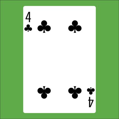 Poker kartı için düz renk simgesi.