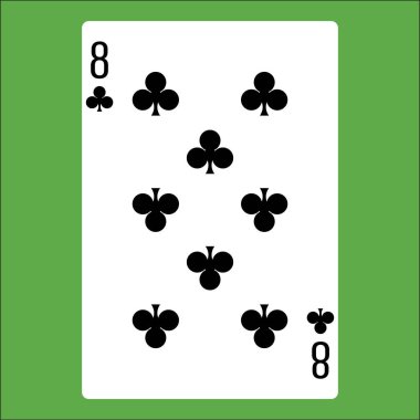 Poker kartı için düz renk simgesi.